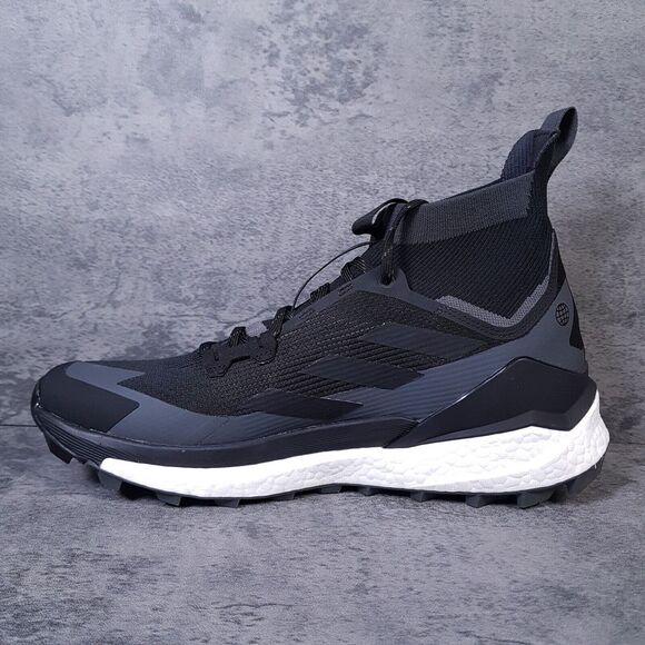 ADIDAS Terrex Free Hiker 2.0 Hiking Shoes Boots Mens 12 Black White - Picture 2 of 6